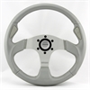 Preview: Momo Leder Sportlenkrad Silverjet 350mm silber ohne Ring steering wheel volante