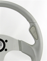 Preview: Momo Leder Sportlenkrad Silverjet 350mm silber ohne Ring steering wheel volante