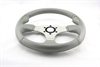 Preview: Momo Leder Sportlenkrad Silverjet 350mm silber ohne Ring steering wheel volante