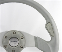 Preview: Momo Leder Sportlenkrad Silverjet 350mm silber steering wheel volante