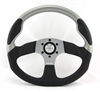 Preview: Momo Leder Sportlenkrad Commando 350mm schwarz, grau grau steering wheel volante