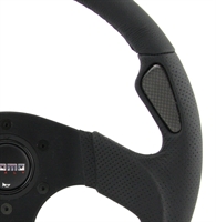 Preview: Momo Leder gelocht Sportlenkrad Jet 320mm schwarz o.Ring steering wheel volante