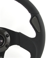 Preview: Momo Leder gelocht Sportlenkrad Jet 320mm schwarz Ring aus Carbonfaser steering wheel volante