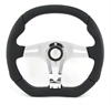 Preview: Momo Leder Sportlenkrad Trek R 350mm schwarz silber chrom steering wheel volante