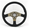 Preview: Momo Leder Sportlenkrad Tuner silber 32 320mm schwarz anthrazit steering wheel volante