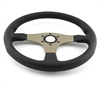 Preview: Momo Leder Sportlenkrad Tuner silber 35 350mm schwarz anthrazit ohne Ring steering wheel volante