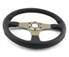 Preview: Momo Leder Sportlenkrad Tuner silber 35 350mm schwarz anthrazit steering wheel volante