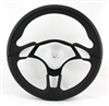 Preview: Momo Leder Sportlenkrad X-Avion 350mm schwarz black silber steering wheel volante