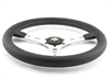 Preview: Momo Leder Sportlenkrad Prototipo 350mm schwarz silber steering wheel volante