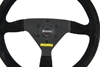 Preview: Momo Wildleder Sportlenkrad Modell MOD. 69 350mm schwarz black steering wheel volante