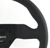 Preview: Momo Leder Sportlenkrad Montecarlo 320mm schwarz black steering wheel volante