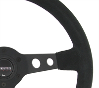 Preview: Momo Wildleder Sportlenkrad Modell MOD. 07 350mm schwarz black steering wheel volante