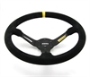 Preview: Momo Wildleder Sportlenkrad Modell MOD. 08 350mm schwarz black steering wheel volante