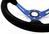 Preview: Momo Wildleder Sportlenkrad Modell MOD. 08 350mm schwarz blau steering wheel volante