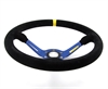 Preview: Momo Wildleder Sportlenkrad Modell MOD. 08 350mm schwarz blau steering wheel volante