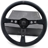 Preview: Momo MOD. 07 Black Edition Microfiber Sportlenkrad Modell 07 35 350mm schwarz mit Ledereinsatz auf 12Uhr black steering wheel volante