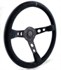 Preview: Momo MOD. 07 Black Edition Microfiber Sportlenkrad Modell 07 35 350mm schwarz mit Ledereinsatz auf 12Uhr black steering wheel volante