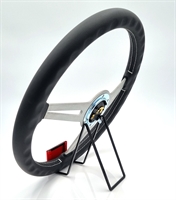 Preview: Momo Leder Sportlenkrad Retro 360mm schwarz silber steering wheel volante