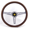 Preview: Momo Holz Mahagoni Sportlenkrad Heritage California 360mm braun silber chrom steering wheel volante