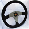 Preview: Momo Polyurethan Sportlenkrad Devil 350mm schwarz anthrazit silber steering wheel volante