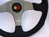 Preview: Momo Polyurethan Sportlenkrad Devil 350mm schwarz anthrazit silber steering wheel volante