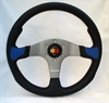 Preview: Momo Polyurethan Sportlenkrad Devil 350mm schwarz blau anthrazit silber steering wheel volante