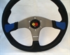 Preview: Momo Polyurethan Sportlenkrad Devil 350mm schwarz blau anthrazit silber steering wheel volante