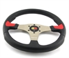 Preview: Momo Polyurethan Sportlenkrad Devil 350mm schwarz rot anthrazit silber steering wheel volante