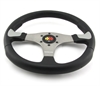 Preview: Momo Polyurethan Sportlenkrad Devil 350mm schwarz silber anthrazit steering wheel volante