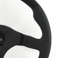 Preview: Momo Leder Alcantara Sportlenkrad Dark Fighter 350mm schwarz black steering wheel volante