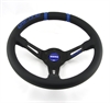 Preview: Momo Leder Sportlenkrad Drifting 330mm schwarz blau steering wheel volante