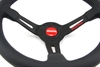 Preview: VDRIFT33NROSL Momo Leder Sportlenkrad Drifting 33cm 330mm schwarz rot steering wheel volante