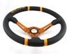 Preview: Momo Leder Sportlenkrad Drifting 350mm schwarz orange steering wheel volante