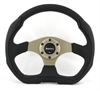 Preview: Momo Leder gelocht Sportlenkrad Eagle 350mm schwarz anthrazit silber steering wheel volante