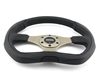 Preview: Momo Leder gelocht Sportlenkrad Eagle 350mm schwarz anthrazit silber steering wheel volante