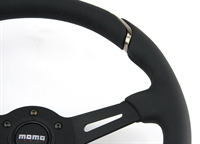 Preview: Momo Leder Sportlenkrad Gotham 350mm schwarz black steering wheel volante