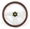 Preview: Momo Holz Mahagoni Sportlenkrad Heritage Grand Prix 350mm nussbaum matt silber steering wheel volante