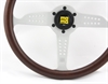 Preview: Momo Holz Mahagoni Sportlenkrad Heritage Grand Prix 350mm nussbaum matt silber steering wheel volante