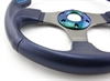 Preview: Momo Leder gelocht Sportlenkrad Jet 350mm blau, grün steering wheel volante