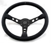 Preview: Momo Microfiber Sportlenkrad Modell MOD. 07 Black Edition 35 350mm schwarz Leder Einsatz black steering wheel volante