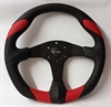 Preview: Momo Polyurethan Sportlenkrad Quark 350mm schwarz rot schwarz steering wheel volante