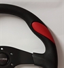 Preview: Momo Polyurethan Sportlenkrad Quark 350mm schwarz rot schwarz steering wheel volante