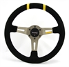 Preview: Momo Wildleder Sportlenkrad Drifting 330mm schwarz gelb anthrazit steering wheel volante