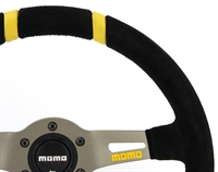 Preview: Momo Wildleder Sportlenkrad Drifting 330mm schwarz gelb anthrazit steering wheel volante