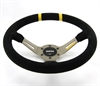 Preview: Momo Wildleder Sportlenkrad Drifting 330mm schwarz gelb anthrazit steering wheel volante