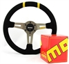 Preview: Momo Wildleder Sportlenkrad Drifting 330mm schwarz gelb anthrazit steering wheel volante