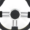 Preview: Momo Leder Sportlenkrad V6 EVO 350mm schwarz chrom steering wheel volante