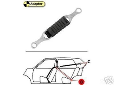 1 Stück Schroth D-Punkt Adapter für ASM-Autocontrol 2 u. 3 Hosenträgergurte