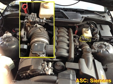 Wiechers Domstreben Stahl vorne oben für BMW E36 6 Zylinder / M3 mit ASC von Siemens Stahl Domstrebe vorne oben