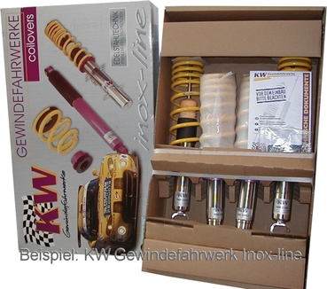 KW Gewindefahrwerk Variante 1 INOX-Line für Audi, Seat, VW A3, TT, Leon, Golf 4, New Beetle